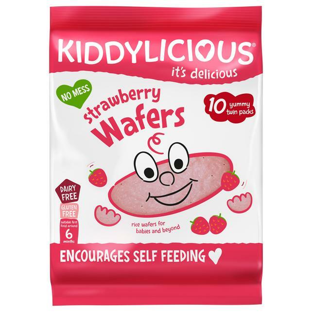 Kiddylicious Gluten Free Strawberry Wafers 10x4g 6+ Months (Oct 22) RRP 2.30 CLEARANCE XL 1